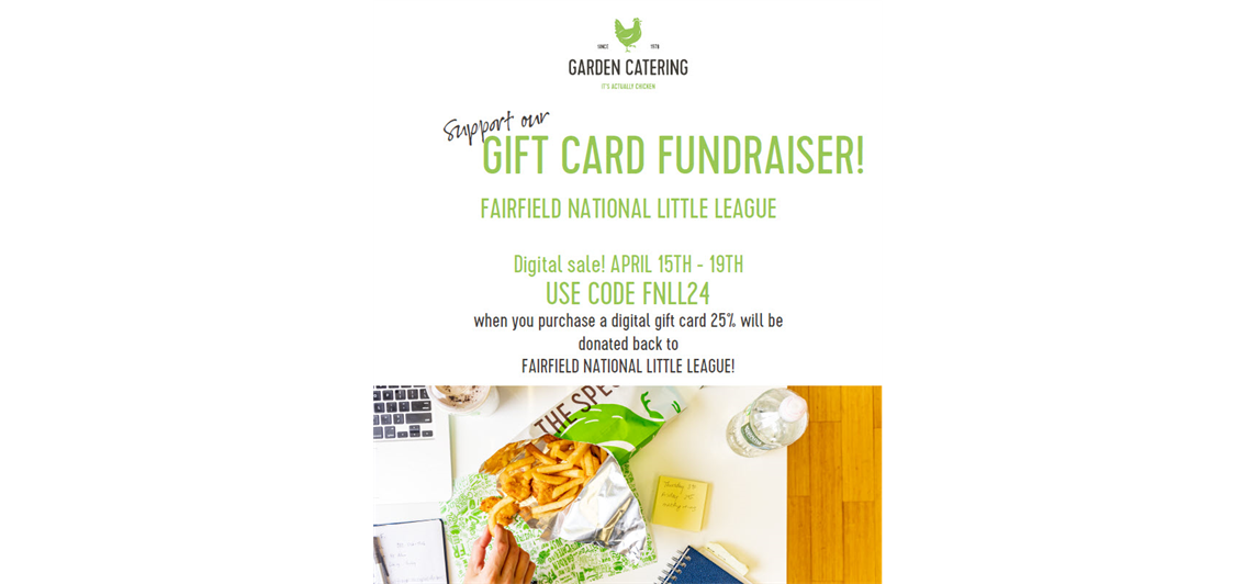 Garden Catering - Gift Card Fundraiser