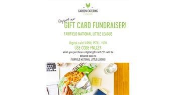 Garden Catering - Gift Card Fundraiser