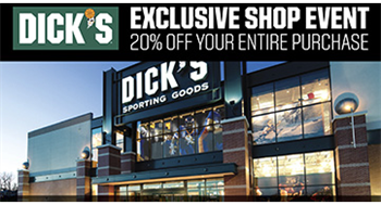 20% at Dick's Sporting Goods